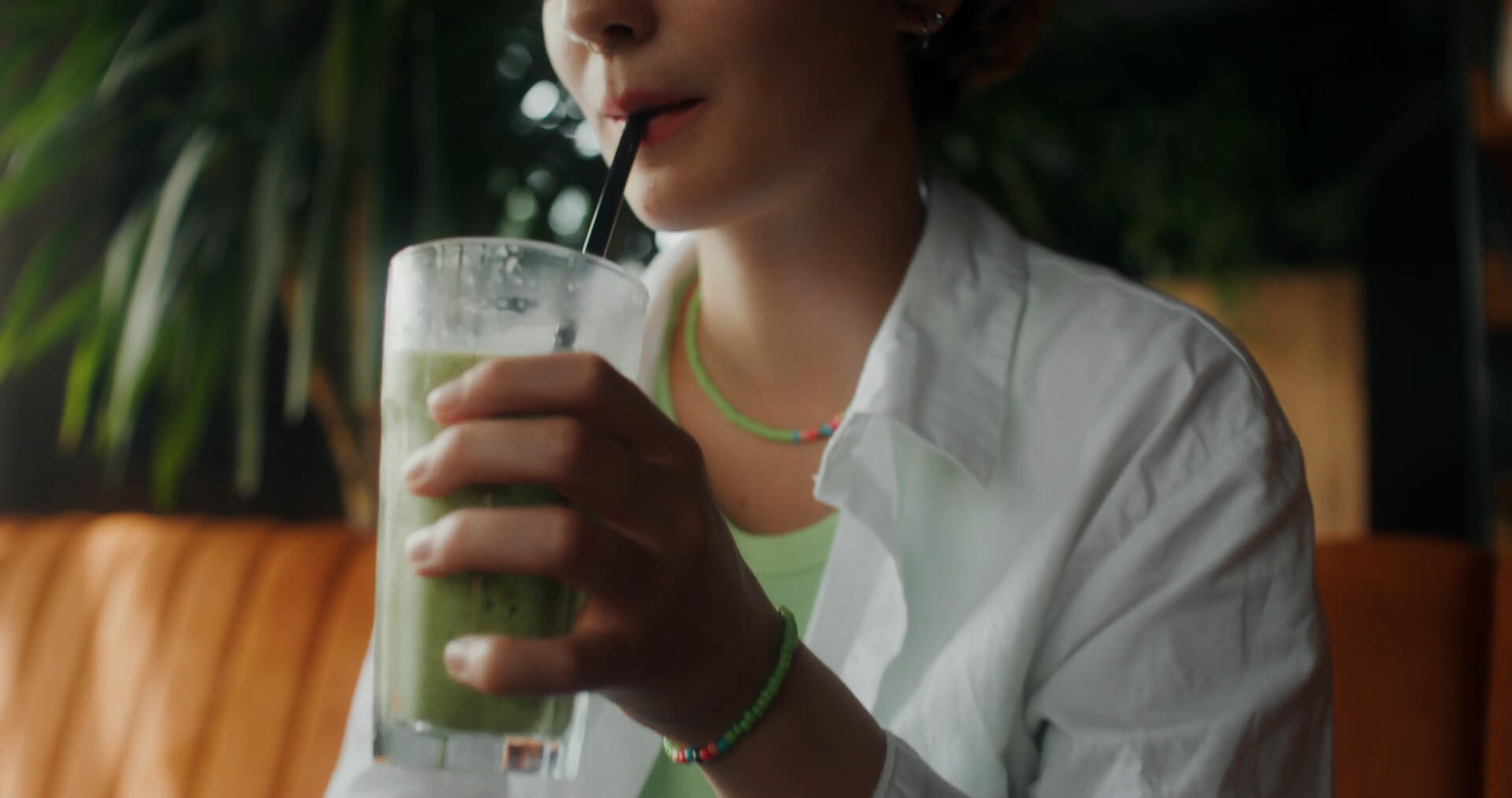 Drink Matcha with Straw