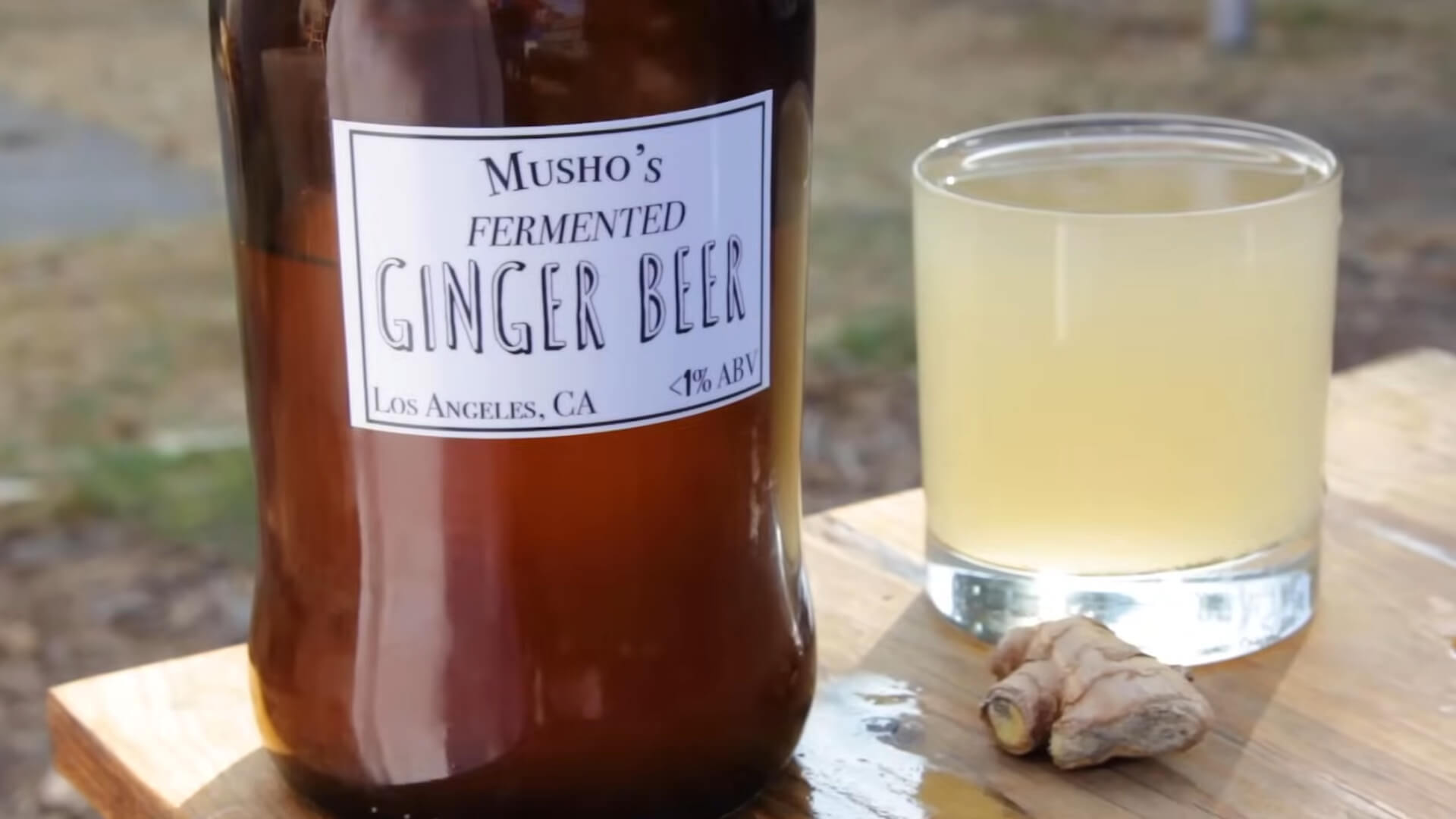 A bottle of ginger beer